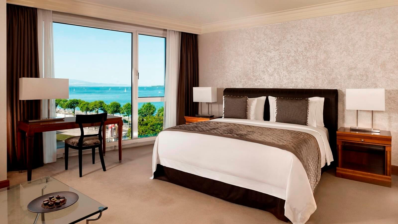 Chambre deluxe chambre de luxe hôtel président wilson, genève